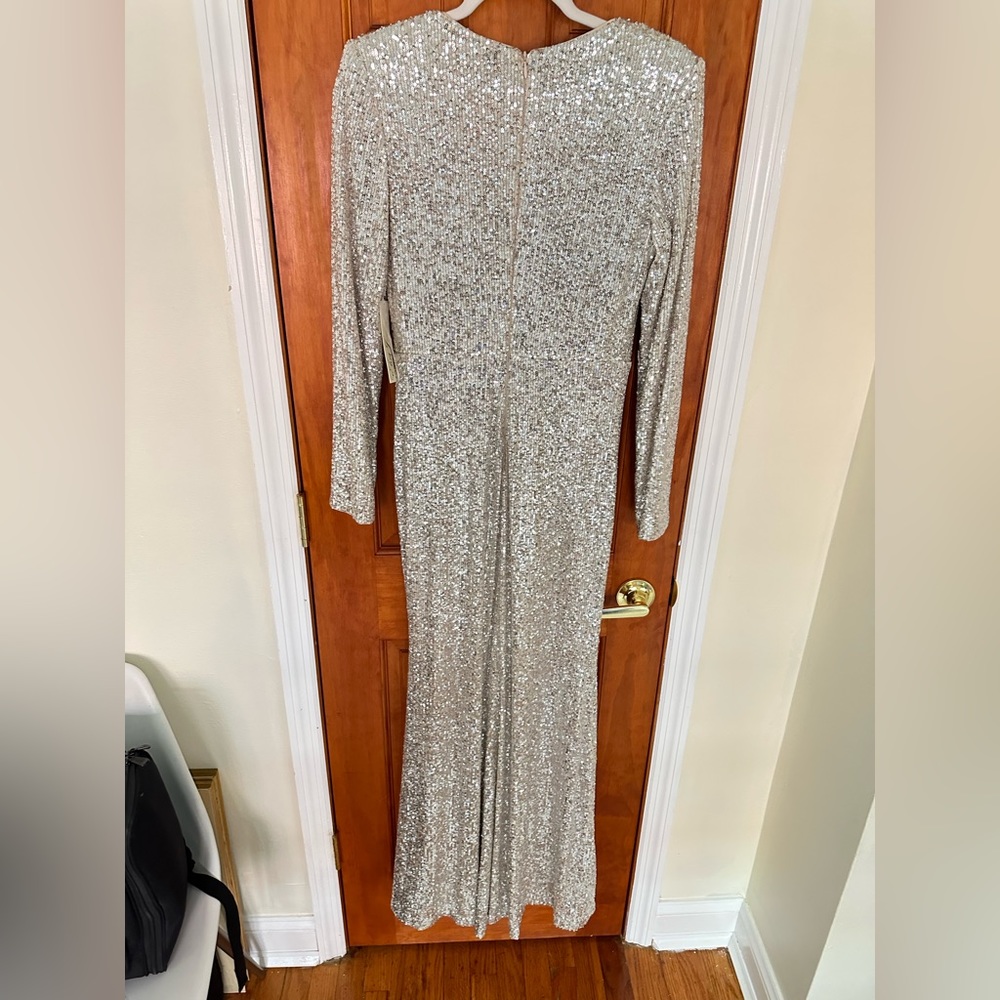 Sequined long Eliza J evening gown
